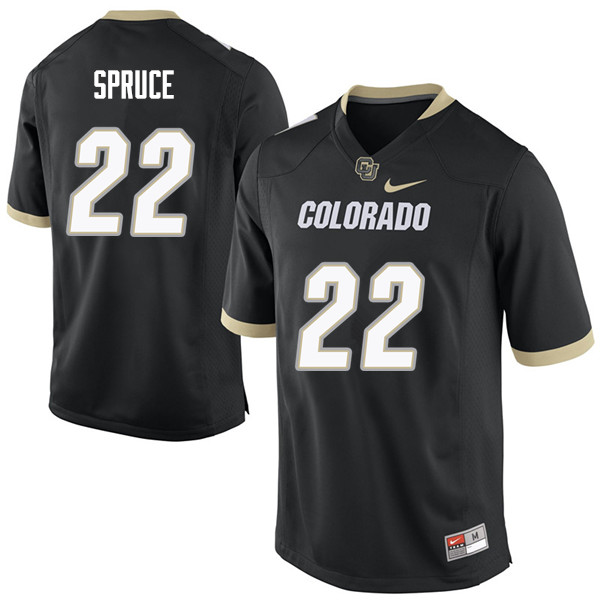 Men #22 Nelson Spruce Colorado Buffaloes College Football Jerseys Sale-Black - Click Image to Close